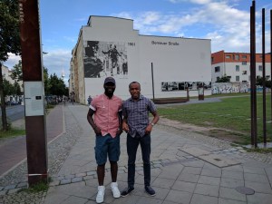 With Abimbola...at the Berlin Wall Memorial