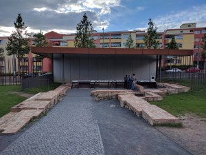 Remnants of an old building...at the Berlin Wall Memorial