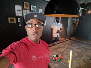 A game of pool before checking out